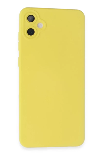 Samsung Galaxy A05 Kılıf Nano içi Kadife Silikon - Sarı