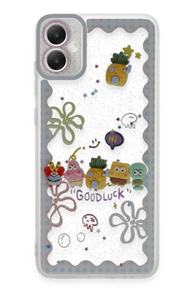 Samsung Galaxy A05 Kılıf Sweet Desenli Silikon Kapak - Açık Mavi