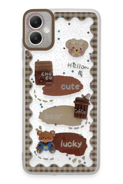 Samsung Galaxy A05 Kılıf Sweet Desenli Silikon Kapak - Şeffaf