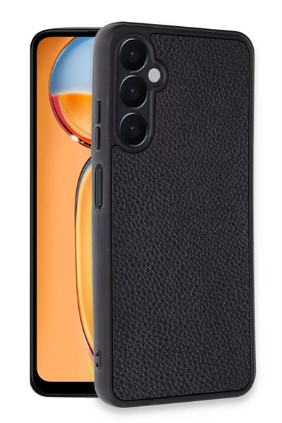 Samsung Galaxy A05S Kılıf Aras Deri Kapak - Siyah