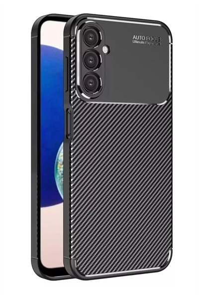 Samsung Galaxy A05S Kılıf Auto Focus Karbon Kapak - Siyah