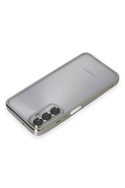 Samsung Galaxy A05S Kılıf Lensli Silikon - Gümüş