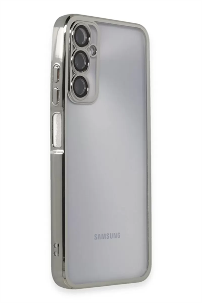Samsung Galaxy A05S Kılıf Lensli Silikon - Gümüş