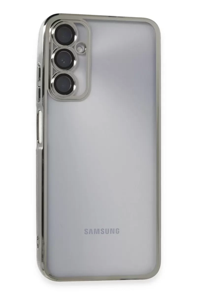 Samsung Galaxy A05S Kılıf Lensli Silikon - Gümüş