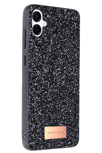 Samsung Galaxy A06 Bright Simli Kapak - Siyah