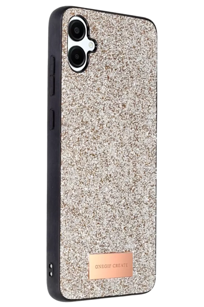 Samsung Galaxy A06 Bright Simli Kapak - Gold