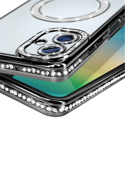 Samsung Galaxy A06 Joke Simli Magneticsafe Kılıf - Siyah