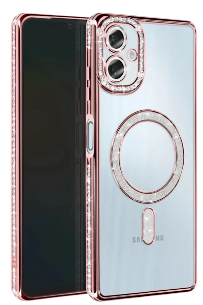 Samsung Galaxy A06 Joke Simli Magneticsafe Kılıf - Pembe