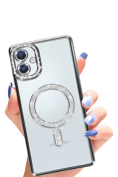 Samsung Galaxy A06 Joke Simli Magneticsafe Kılıf - Siyah