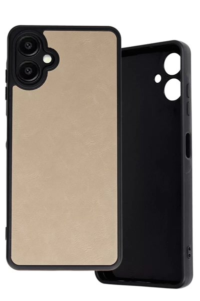Samsung Galaxy A06 Kılıf Aras Deri Kapak - Pudra