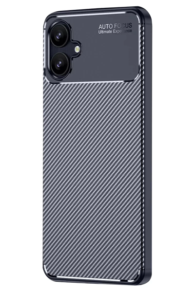 Samsung Galaxy A06 Kılıf Auto Focus Karbon Kapak - Lacivert