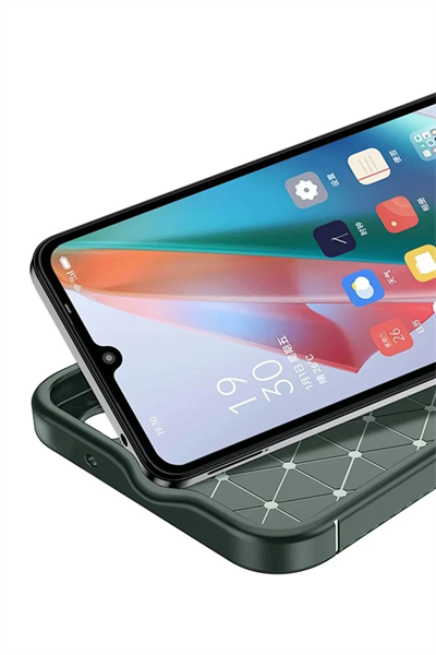 Samsung Galaxy A06 Kılıf Auto Focus Karbon Kapak - Koyu Yeşil