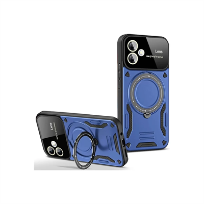 Samsung Galaxy A06 Kılıf Joy Lens Standlı Kapak - Lacivert