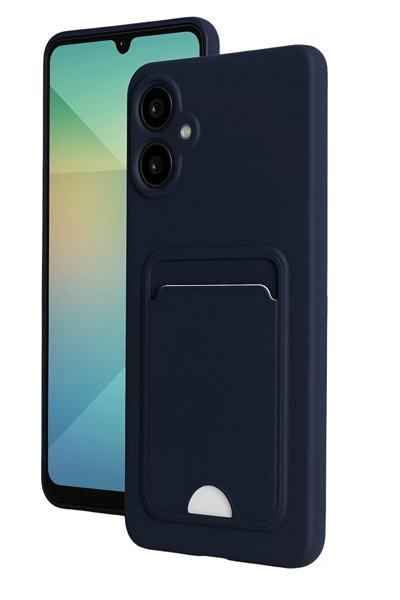 Samsung Galaxy A06 Kılıf Kelvin Kartvizitli Silikon - Lacivert