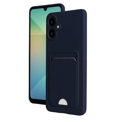 Samsung Galaxy A06 Kılıf Kelvin Kartvizitli Silikon - Lacivert