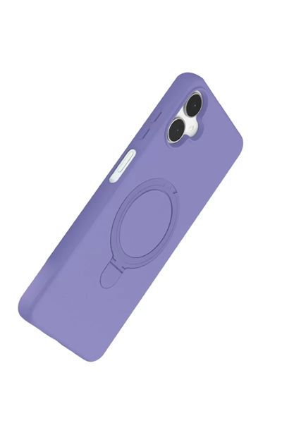 Samsung Galaxy A06 Regal Magsafe Standlı Kapak - Lila