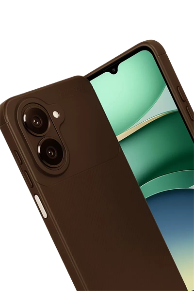 Samsung Galaxy A07 4G Auto Focus Karbon Kapak - Kahverengi