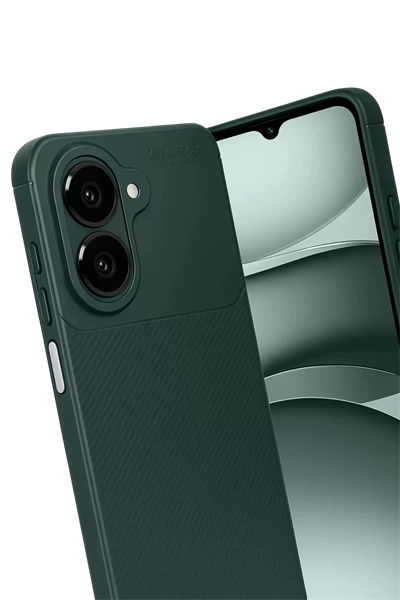 Samsung Galaxy A07 4G Auto Focus Karbon Kapak - Koyu Yeşil