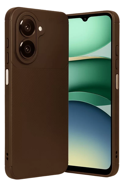 Samsung Galaxy A07 4G Auto Focus Karbon Kapak - Kahverengi