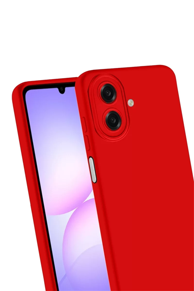 Samsung Galaxy A07 4G First Silikon - Kırmızı