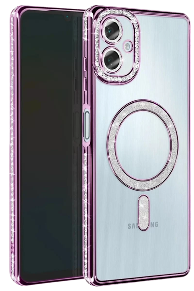Samsung Galaxy A07 4G Joke Simli Magneticsafe Kılıf - Derin Mor