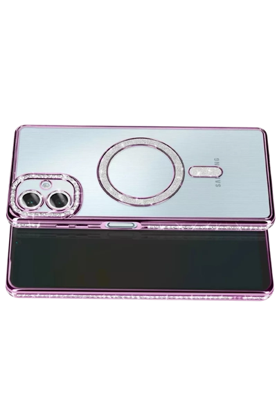 Samsung Galaxy A07 4G Joke Simli Magneticsafe Kılıf - Derin Mor