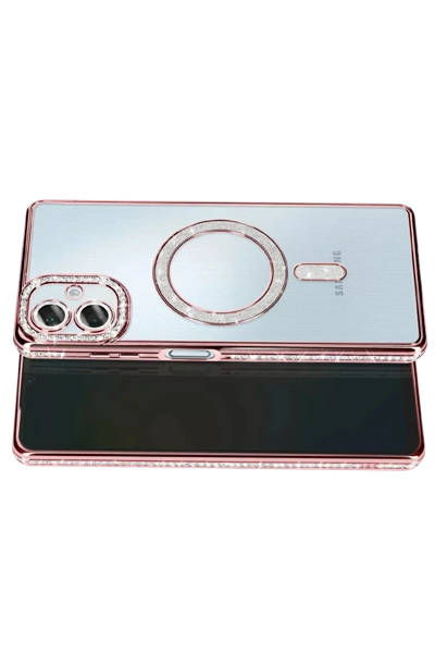Samsung Galaxy A07 4G Joke Simli Magneticsafe Kılıf - Pembe