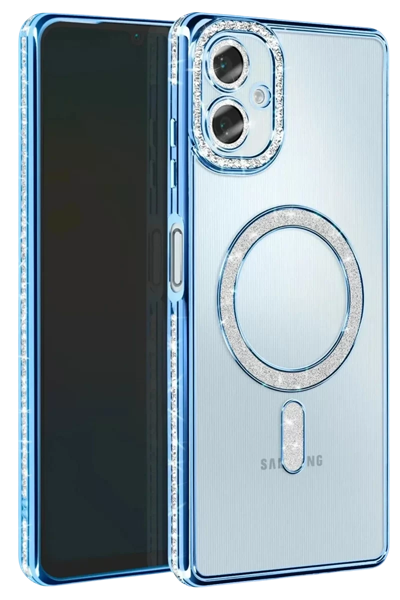 Samsung Galaxy A07 4G Joke Simli Magneticsafe Kılıf - Mavi