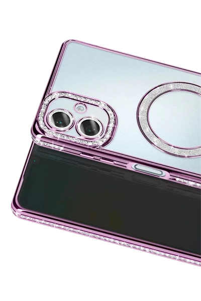 Samsung Galaxy A07 4G Joke Simli Magneticsafe Kılıf - Derin Mor