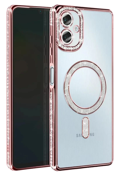 Samsung Galaxy A07 4G Joke Simli Magneticsafe Kılıf - Pembe