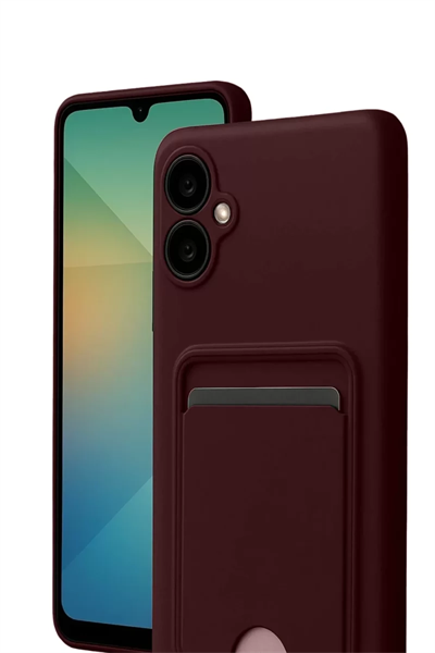 Samsung Galaxy A07 4G Kelvin Kartvizitli Silikon - Bordo