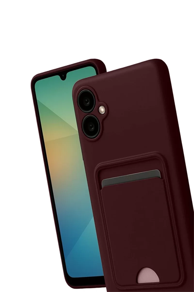 Samsung Galaxy A07 4G Kelvin Kartvizitli Silikon - Bordo