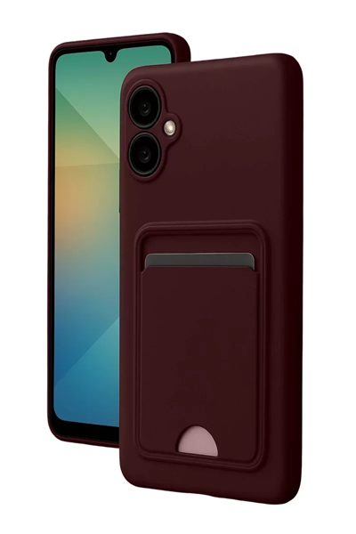 Samsung Galaxy A07 4G Kelvin Kartvizitli Silikon - Bordo