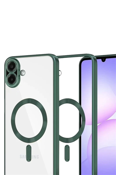 Samsung Galaxy A07 4G Kross Magneticsafe Kapak - Koyu Yeşil