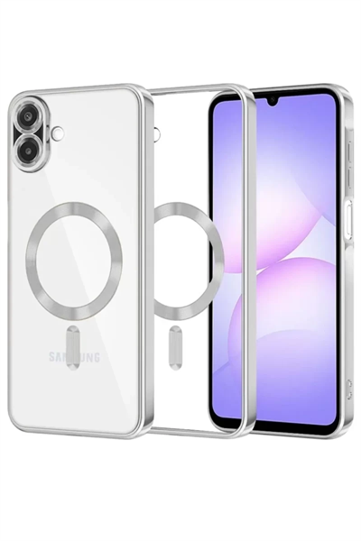 Samsung Galaxy A07 4G Kross Magneticsafe Kapak - Gümüş