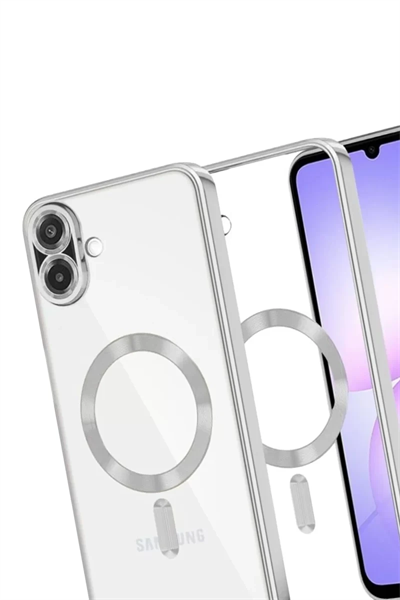 Samsung Galaxy A07 4G Kross Magneticsafe Kapak - Gümüş