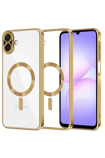 Samsung Galaxy A07 4G Kross Magneticsafe Kapak - Gold