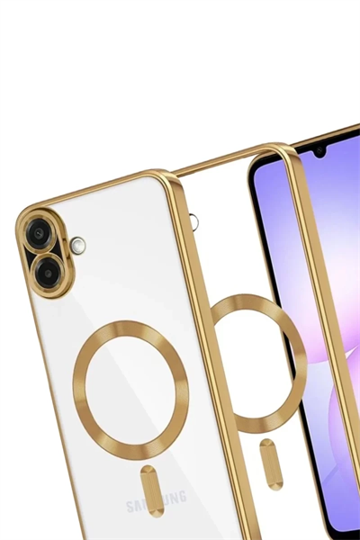 Samsung Galaxy A07 4G Kross Magneticsafe Kapak - Gold