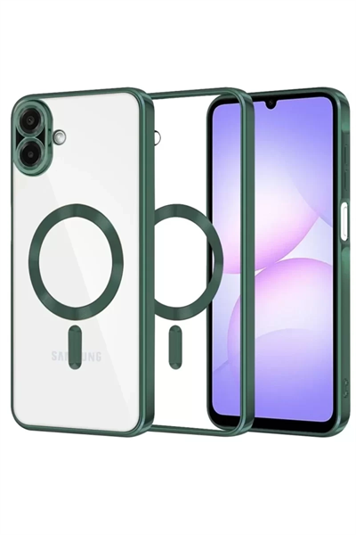 Samsung Galaxy A07 4G Kross Magneticsafe Kapak - Koyu Yeşil