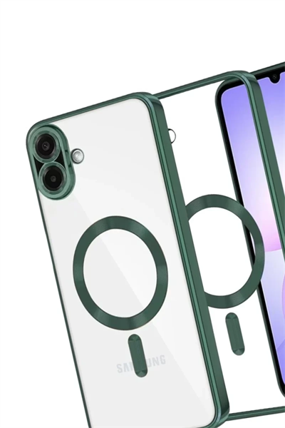 Samsung Galaxy A07 4G Kross Magneticsafe Kapak - Koyu Yeşil