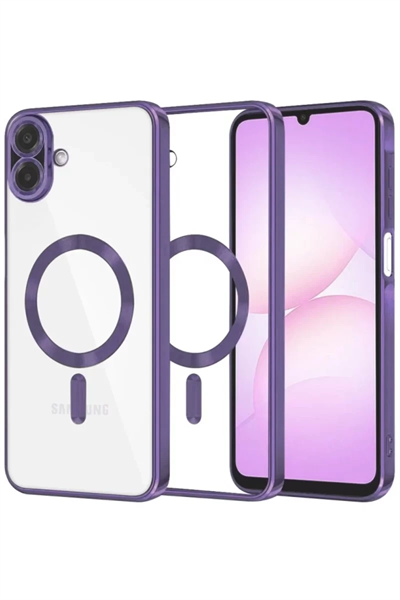 Samsung Galaxy A07 4G Kross Magneticsafe Kapak - Mor