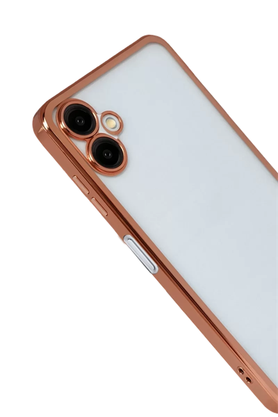 Samsung Galaxy A07 4G Lensli Silikon - Çöl Titanyum