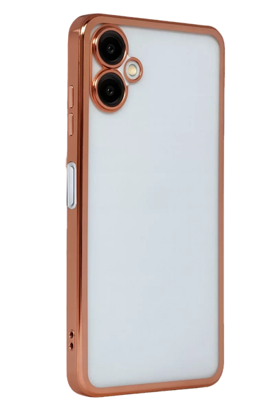 Samsung Galaxy A07 4G Lensli Silikon - Çöl Titanyum