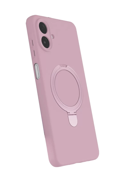 Samsung Galaxy A07 4G Regal Magsafe Standlı Kapak - Açık Pembe