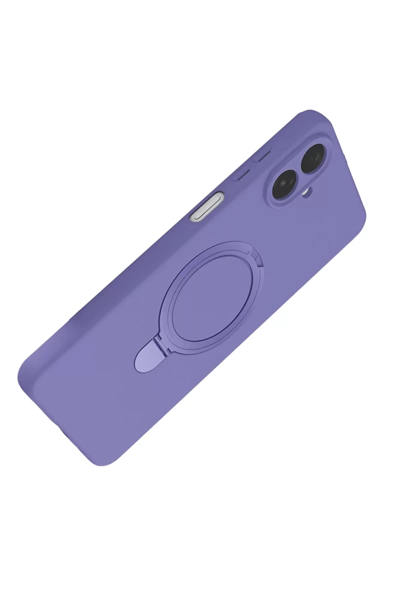 Samsung Galaxy A07 4G Regal Magsafe Standlı Kapak - Lila