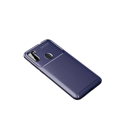 Samsung Galaxy A11 Kılıf Auto Focus Karbon Kapak - Lacivert