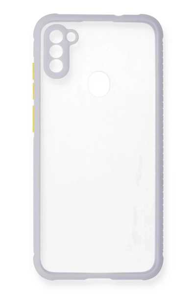Samsung Galaxy A11 Kılıf Miami Şeffaf Silikon - Lila
