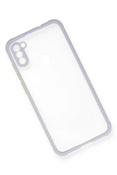 Samsung Galaxy A11 Kılıf Miami Şeffaf Silikon - Lila