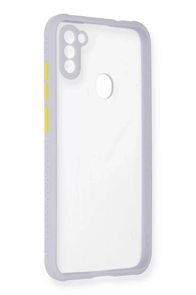 Samsung Galaxy A11 Kılıf Miami Şeffaf Silikon - Lila