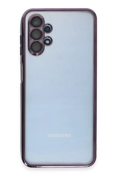 Samsung Galaxy A13 4G Kılıf Lensli Silikon - Mor